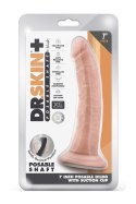 DR. SKIN PLUS 7 INCH POSABLE DILDO VANILLA