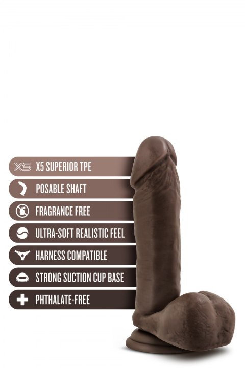 DR. SKIN PLUS 8 INCH POSABLE DILDO WITH BALLS CHOCOLATE DR. SKIN PLUS 8 INCH POSABLE DILDO WITH BALLS CHOCOLATE