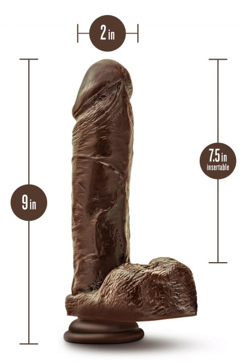 DR. SKIN PLUS 9 INCH THICK POSABLE DILDO WITH BALLS CHOCOLATE DR. SKIN PLUS 9 INCH THICK POSABLE DILDO WITH BALLS CHOCOLATE