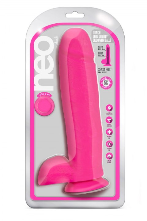 NEO 11 INCH DUAL DENSITY DILDO NEON PINK NEO 11 INCH DUAL DENSITY DILDO NEON PINK