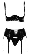 Vinyl Shelf Bra Set M