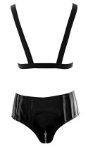 Vinyl Bra Set M