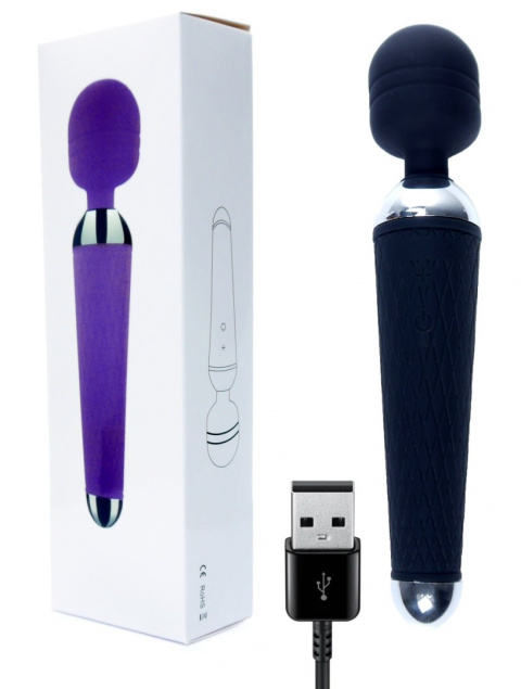 STYMULATOR-POWER MASSAGER WAND USB BLACK 16 FUNKCJI STYMULATOR-POWER MASSAGER WAND USB BLACK 16 FUNKCJI