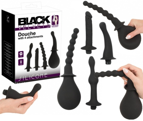 GRUSZKA ANALNA 250 ML 4 KOŃCÓWKI RÓŻNE DŁUGOŚCI