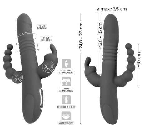 Wibrator z funkcją pchnięcia i koralikami analnymi 24,8cm Sweet Smile Wibrator z funkcją pchnięcia i koralikami analnymi 24,8cm Sweet Smile