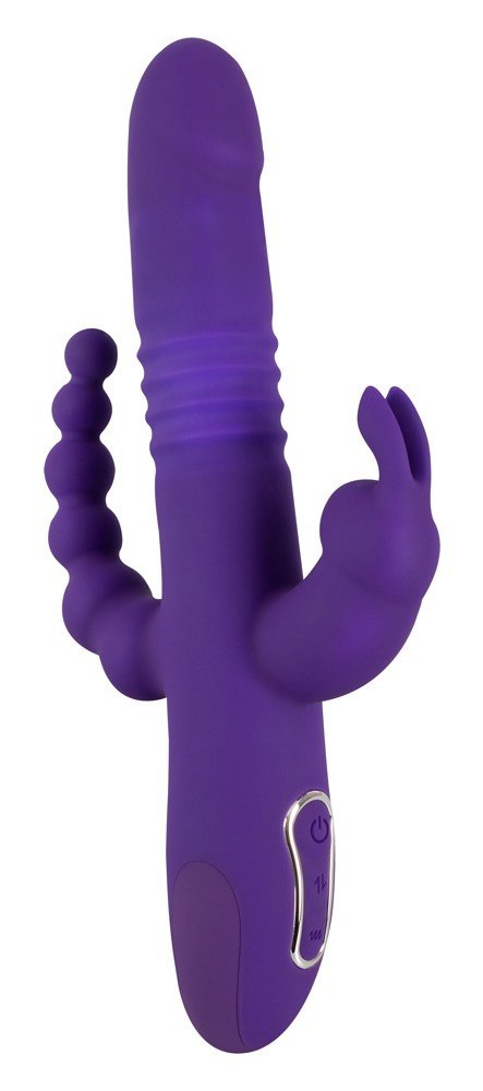 Wibrator z funkcją pchnięcia i koralikami analnymi 24,8cm Sweet Smile Wibrator z funkcją pchnięcia i koralikami analnymi 24,8cm Sweet Smile