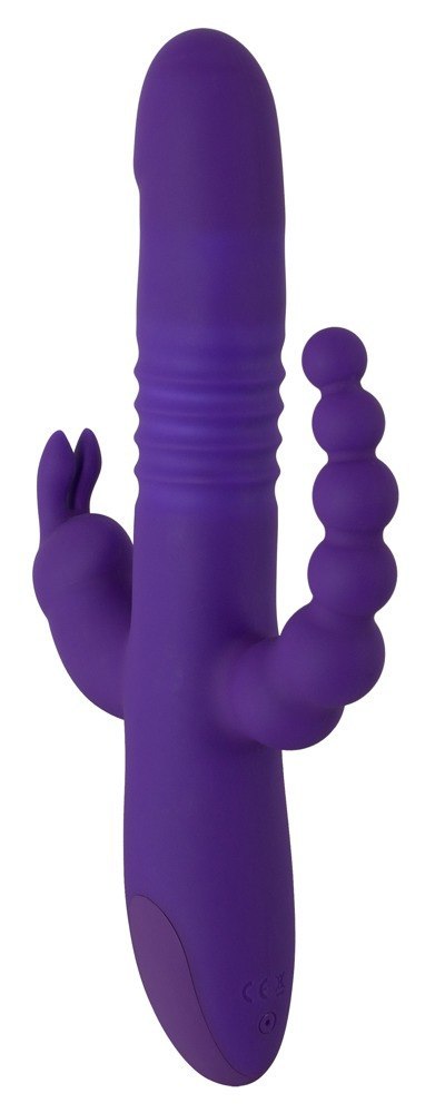 Wibrator z funkcją pchnięcia i koralikami analnymi 24,8cm Sweet Smile Wibrator z funkcją pchnięcia i koralikami analnymi 24,8cm Sweet Smile
