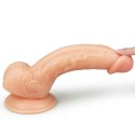 DILDO Z PRZYSSAWKĄ REALISTYCZNE ŻYŁY JĄDRA 20 CM