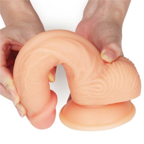 DILDO Z PRZYSSAWKĄ REALISTYCZNE ŻYŁY JĄDRA 20 CM