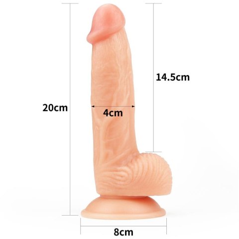 DILDO Z PRZYSSAWKĄ REALISTYCZNE ŻYŁY JĄDRA 20 CM