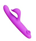 3 in 1 Thrusting Vibrator PURPLE
