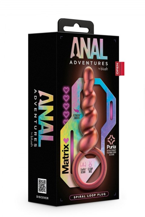 ANAL ADVENTURES MATRIX SPIRAL LOOP PLUG COPPER ANAL ADVENTURES MATRIX SPIRAL LOOP PLUG COPPER