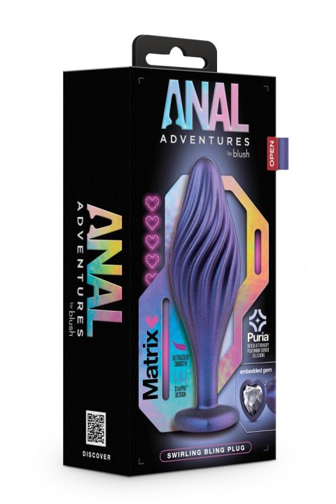 ANAL ADVENTURES MATRIX SWIRLING BLING PLUG SAPPHIRE ANAL ADVENTURES MATRIX SWIRLING BLING PLUG SAPPHIRE