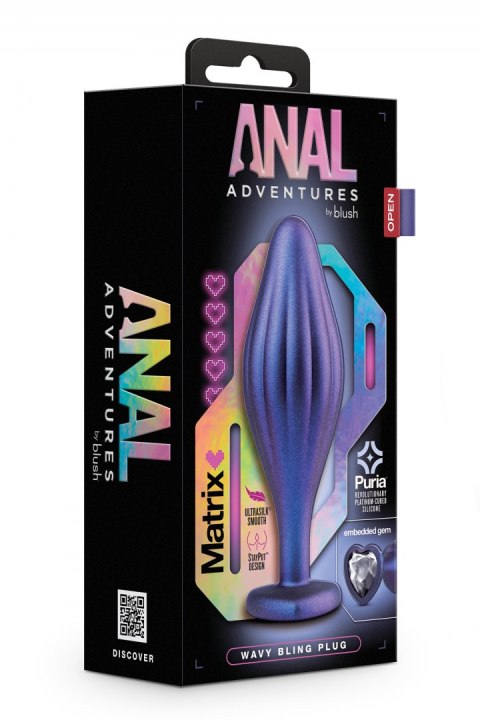 ANAL ADVENTURES MATRIX WAVY BLING PLUG SAPPHIRE ANAL ADVENTURES MATRIX WAVY BLING PLUG SAPPHIRE