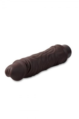 DR. SKIN SILICONE DR. DAVID 8 INCH VIBRATING DILDO BROWN