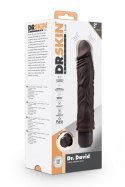 DR. SKIN SILICONE DR. DAVID 8 INCH VIBRATING DILDO BROWN
