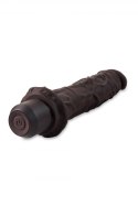 DR. SKIN SILICONE DR. RICHARD 9 INCH VIBRATING DILDO BROWN