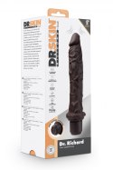 DR. SKIN SILICONE DR. RICHARD 9 INCH VIBRATING DILDO BROWN