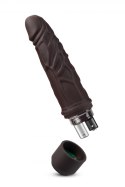 DR. SKIN SILICONE DR. ROBERT 7 INCH VIBRATING DILDO BROWN