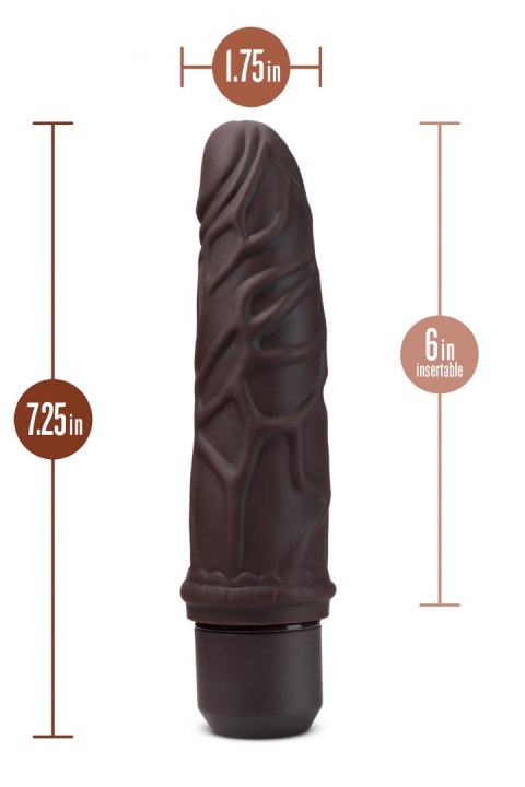 DR. SKIN SILICONE DR. ROBERT 7 INCH VIBRATING DILDO BROWN DR. SKIN SILICONE DR. ROBERT 7 INCH VIBRATING DILDO BROWN
