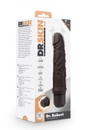 DR. SKIN SILICONE DR. ROBERT 7 INCH VIBRATING DILDO BROWN