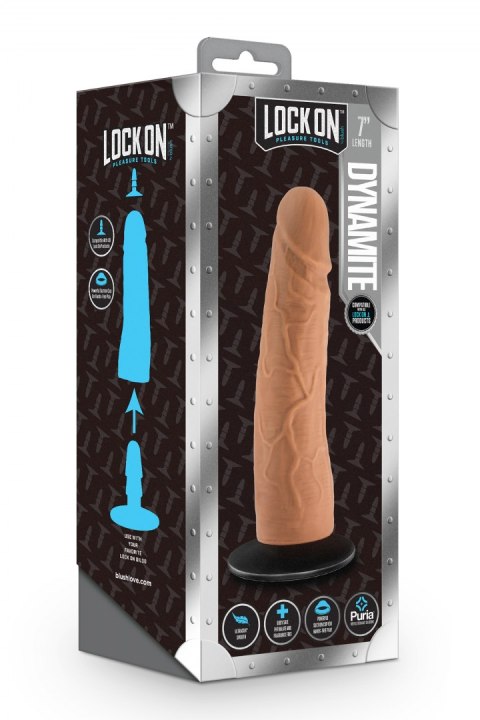 LOCK ON DYNAMITE 7 INCH DILDO WITH SUCTION CUP ADAPTER MOCHA LOCK ON DYNAMITE 7 INCH DILDO WITH SUCTION CUP ADAPTER MOCHA