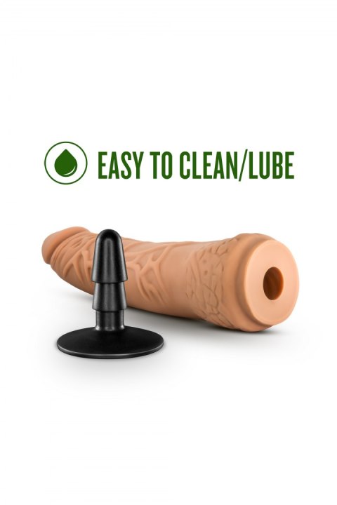 LOCK ON HEXANITE 7.5 INCH DILDO WITH SUCTION CUP ADAPTER MOCHA LOCK ON HEXANITE 7.5 INCH DILDO WITH SUCTION CUP ADAPTER MOCHA