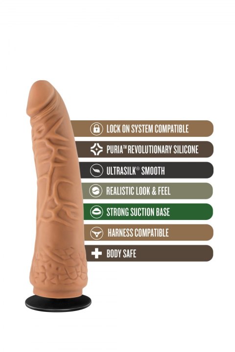 LOCK ON HEXANITE 7.5 INCH DILDO WITH SUCTION CUP ADAPTER MOCHA LOCK ON HEXANITE 7.5 INCH DILDO WITH SUCTION CUP ADAPTER MOCHA