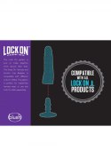LOCK ON HEXANITE 7.5 INCH DILDO WITH SUCTION CUP ADAPTER MOCHA