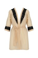 BIELIZNA-DAISY PEIGNOIR BEIGE XXL/XXXL