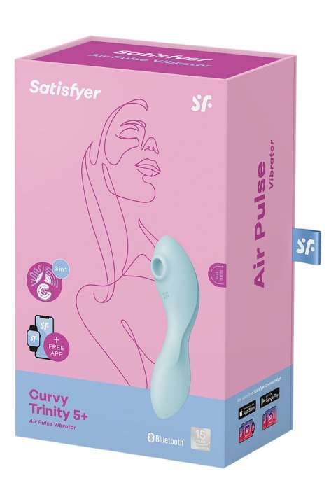 SATISFYER CURVY TRINITY 5 CONNECT APP BLUE SATISFYER CURVY TRINITY 5 CONNECT APP BLUE