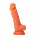 DILDO Z PRZYSSAWKĄ REALISTYCZNE ŻYŁY JĄDRA 16,5 CM