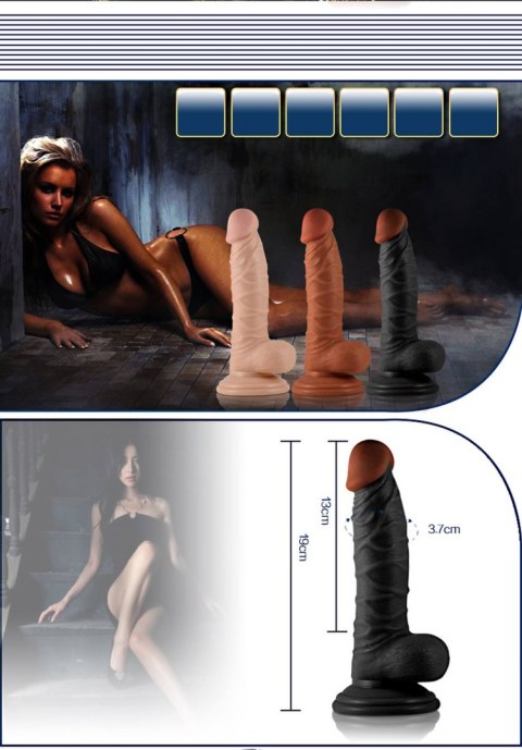 7.5" Real Extreme Dildo Flesh 7.5" Real Extreme Dildo Flesh