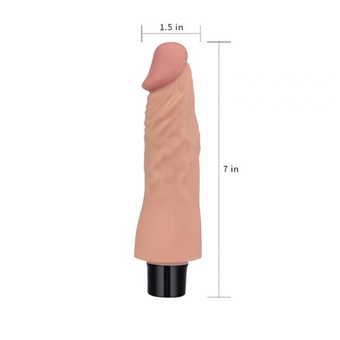 7" REAL SOFTEE VIBRATING DILDO 7" REAL SOFTEE VIBRATING DILDO