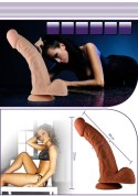 8.5" Real Extreme Dildo Flesh