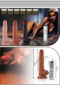 8.5" Real Extreme Vibrating Dildo Flesh