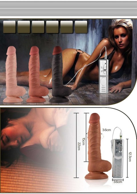 8.5" Real Extreme Vibrating Dildo Flesh 8.5" Real Extreme Vibrating Dildo Flesh
