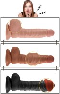 8.5" Real Extreme Vibrating Dildo Flesh