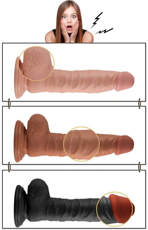 8.5" Real Extreme Vibrating Dildo Flesh 8.5" Real Extreme Vibrating Dildo Flesh