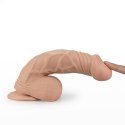 9" REAL EXTREME VIBRATING DILDO FLESH