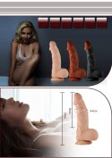 9" REAL EXTREME VIBRATING DILDO FLESH