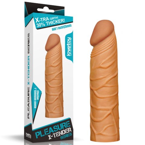 Add 1" Pleasure X Tender Penis Sleeve Brown Add 1" Pleasure X Tender Penis Sleeve Brown