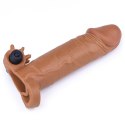 ADD 2" PLEASURE X TENDER VIBRATING PENIS SLEEVE BROWN