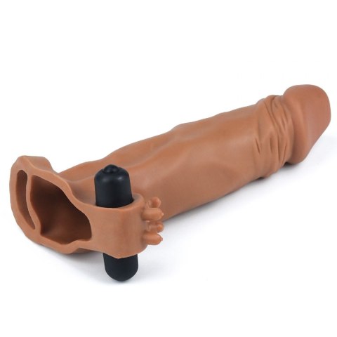ADD 2" PLEASURE X TENDER VIBRATING PENIS SLEEVE BROWN ADD 2" PLEASURE X TENDER VIBRATING PENIS SLEEVE BROWN