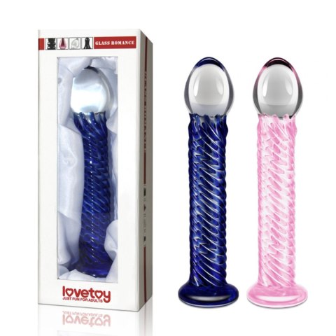 7.5" GLASS ROMANCE BLUE 7.5" GLASS ROMANCE BLUE