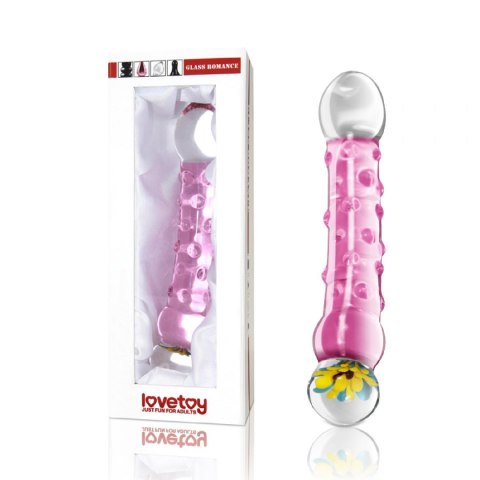 7.5" GLASS ROMANCE PINK 7.5" GLASS ROMANCE PINK