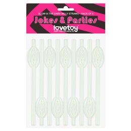 Glow in the Dark Pussy Straws - Pack of 9