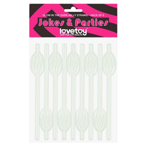 Glow in the Dark Pussy Straws - Pack of 9 Glow in the Dark Pussy Straws - Pack of 9