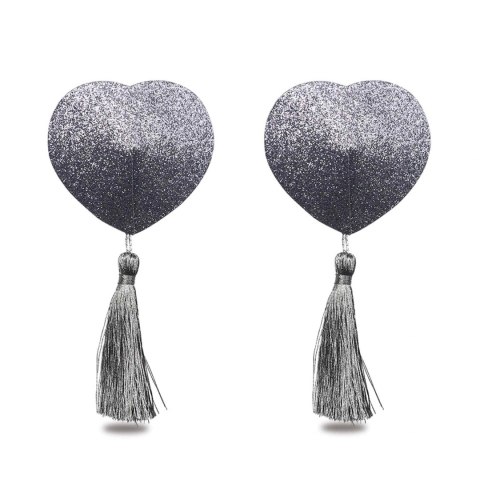 REUSABLE GLITTER HEART TASSEL NIPPLE PASTIES REUSABLE GLITTER HEART TASSEL NIPPLE PASTIES
