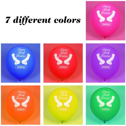 SUPER DICK FOREVER BACHELORETTE BALLOONS(PACK OF 7) SUPER DICK FOREVER BACHELORETTE BALLOONS(PACK OF 7)